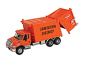 Walthers 11770 HO SceneMaster International(R) 7600 Garbage Truck - Assembled -- Sanitation District (orange)