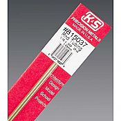 K&S Engineering 815037 All Scale - 1/16 inch OD Round Brass Tube - 0.006inch Thick x 12inch Long (2 pkg)