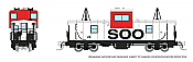Rapido 510041 - N Scale Wide-Vision Caboose - SOO Line: Red & White Scheme #29