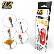 AK Interactive 663 Survival Weathering Brush Set