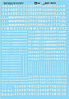 Microscale 90101 - HO Alphabets - Railroad Gothic - White - Waterslide Decals