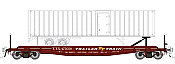 Rapido 138018-3 - HO F30D 50Ft TOFC Flat Car w/ Trailer - TTX (Late Red) #475082