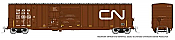 Rapido 193003-4 - HO Trenton Works 6348 CN Boxcar - Canadian National (w/ Conspicuity Stripes) #598145