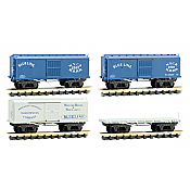 Micro Trains 993 01 800 - N Scale Civil War Era - Blue Line (4pk)