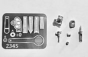 ShowCase Miniatures 2345 - HO Scale Photo Etch Left Hand Semaphore Head Set #1