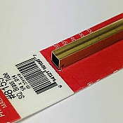 K&S Engineering 8155 All Scale - 1/4 inch OD Square Brass Tube 0.014inch Thick x 12inch Long