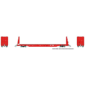 Rapido 147001 - HO 66ft Bulkhead Flatcar - CP Rail (Action Red) (6pk)