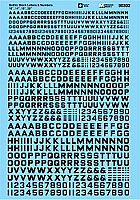 Microscale 90302 - HO Gothic Block - Letters & Numbers (Black) 10inch-20inch - Waterslide Decals