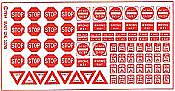 Blair Line 3 - N Scale Highway Signs - Regulatory Signs #2 (1930-Present, red, white)