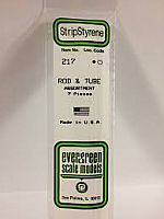 Evergreen Scale Models 217 - Opaque White Polystyrene Rod and Tube Assortment (7 pcs pkg)