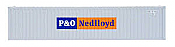 Intermountain Railway-04 30253 HO Scale 40Ft Corrugated Container P and O Nedlloyd 2 pk