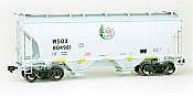 American Limited Models 2049 - HO RTR Trinity Rail 3281 Cu Ft 2-Bay Covered Hopper - First Union Rail (WSOX) #804981