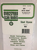 Evergreen Scale Models 4529 - .100in Opaque White Polystyrene Corrugated Siding (1 Sheet)