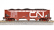Broadway Limited 7373 - HO AAR 70-Ton Triple Hopper - Canadian National (4 pkg)