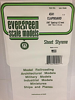 Evergreen Scale Models 4041 .040in Opaque White Polystyrene Clapboard Siding (1sheet)