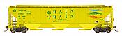 Intermountain 45330-08 - HO 4750 Cubic Foot Rib-Sided 3-Bay Covered Hopper - Grain Train #1002