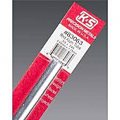 K&S Engineering 83063 All Scale - 3/8 inch OD Round Aluminum Tube - 0.049inch Thick x 12inch Long