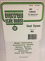 Evergreen Scale Models 4250 .250in Opaque White Polystyrene V Groove Siding (1sheet)