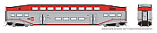 Rapido 146029 - HO Single BiLevel Commuter Car - CalTrain - Unnumbered Coach