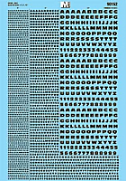 Microscale 90152 - HO Alphabets - Extended Bold Gothic - Black-1/4th, 1/16th, 3/64 - Waterslide Decals