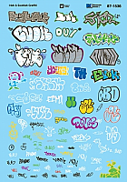 Microscale 871536 - HO Graffiti Decal Set - Irish and Scottish Graffiti - Waterslide Decals