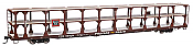 Walthers Mainline 8204 - HO 89Ft Flatcar w/Tri-Level Open Auto Rack - Chicago, Burlington & Quincy Rack/ Trailer-Train Flatcar TTKX #905094