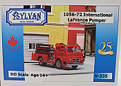 Sylvan Scale Models 335 HO Scale - 1956-72 IHC-190/LaFrance Pumper - Unpainted and Resin Cast Kit