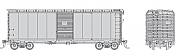 Rapido 182099 - HO 1937 AAR 40Ft Boxcar - NSC-2 Ends - Undecorated Car
