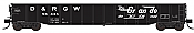 TrainWorx 25201-28 - N Scale Thrall 52Ft 6inch Gondola Car - Rio Grande (Black) #56453