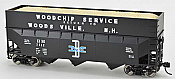 Bowser 42577 - HO 70-Ton Ribbed-Side Wood Chip Hopper - Boston & Maine #7507
