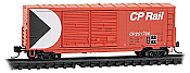 Micro Trains 06800540 - N Scale 40Ft DD Boxcar No Roofwalk & High Ladders - Canadian Pacific (Red Multimark) #291796