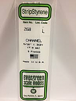 Evergreen Scale Models 268 - Opaque White Polystyrene Channel .312In x 14In (3 pcs pkg)