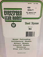 Evergreen Scale Models 4083 .083in Opaque White polystyrene Novelty Siding (1Sheet)