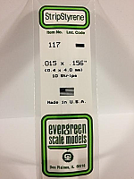 Evergreen Scale Models 117 Opaque White Polystyrene Strips 14in .015x.156 (10pcs pkg)
