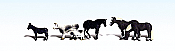 Woodland Scenics 1888 HO Scenic Accents Animal Figures- Farm Animals 6pk