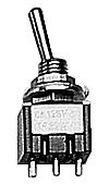 Miniatronics Corp 3621004 - Miniature Toggle Switches - SPDT 5-Amp 120-Volt pkg(4)