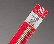 K&S Engineering 8132 All Scale - 9/32 inch OD Round Brass Tube 0.014inch Thick x 12inch Long