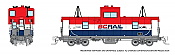 Rapido 510013 - N Scale Wide-Vision Caboose - BC Rail: Red/White/Blue Scheme #1860