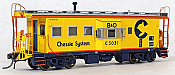 Tangent Scale Models 60026-02 - HO ICC B&O I-18 Steel Bay Window Caboose - Chessie System (B&O 1979+) #C-3039