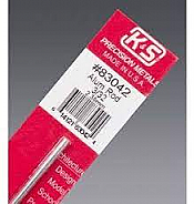 K&S Engineering 83042 All Scale - 12inch Long Round Aluminum Rod - 3/32 inch Diameter