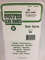 Evergreen Scale Models 4525 - .030in Opaque White Polystyrene Corrugated Siding (1 Sheet) 