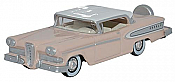 Oxford Diecast 87ED58003 - HO 1958 Ford Edsel Citation - Assembled - Chalk Pink, Frost White