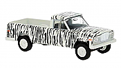 Brekina 19817 - HO 1968 Jeep Gladiator A Pickup Truck - Assembled -- Zebra Pattern 