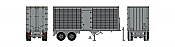 Rapido 403122 - HO 26Ft Can-Car Dry-Van Trailer w/ Side Door - Silver Unlettered