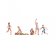 Noch 15842 - HO Sunbathers in Active Poses (6 pkg)