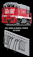 Hi-Tech Details 6034 HO Diesel Locomotive Rubber MU & Brake Hose Set - 16 Pieces