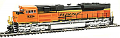 WalthersMainline 9865 HO EMD SD70ACe - Standard DC -- BNSF Railway #9384 (H3; orange, black, yellow; High Headlight)