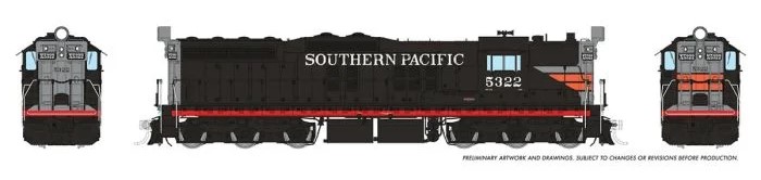 Rapido 50611 - HO EMD SD7 - DCC & Sound - Southern Pacific (Black Widow) #5323