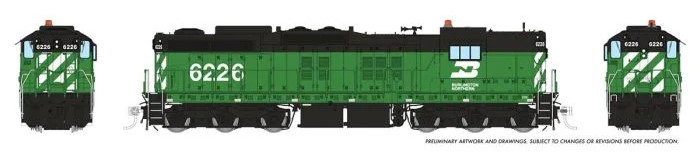 Rapido 50626 - HO EMD SD9 - DCC & Sound - Burlington Northern #6226