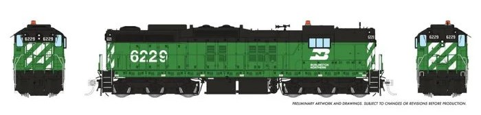 Rapido 50627 - HO EMD SD9 - DCC & Sound - Burlington Northern #6229